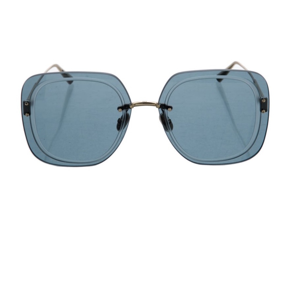 Dior Blue Oversized Square Sunglasses
